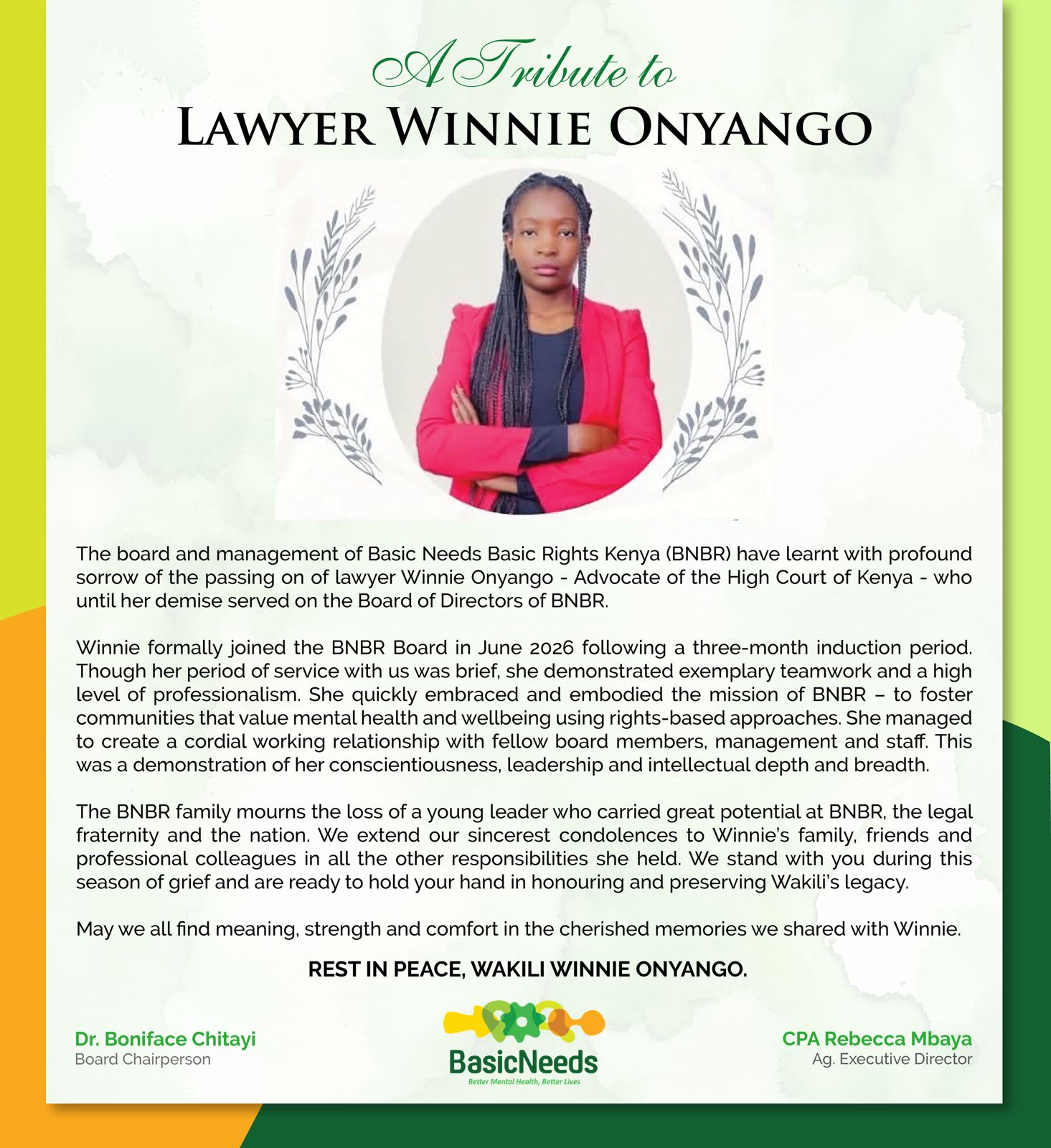 lawyer winnie onyango